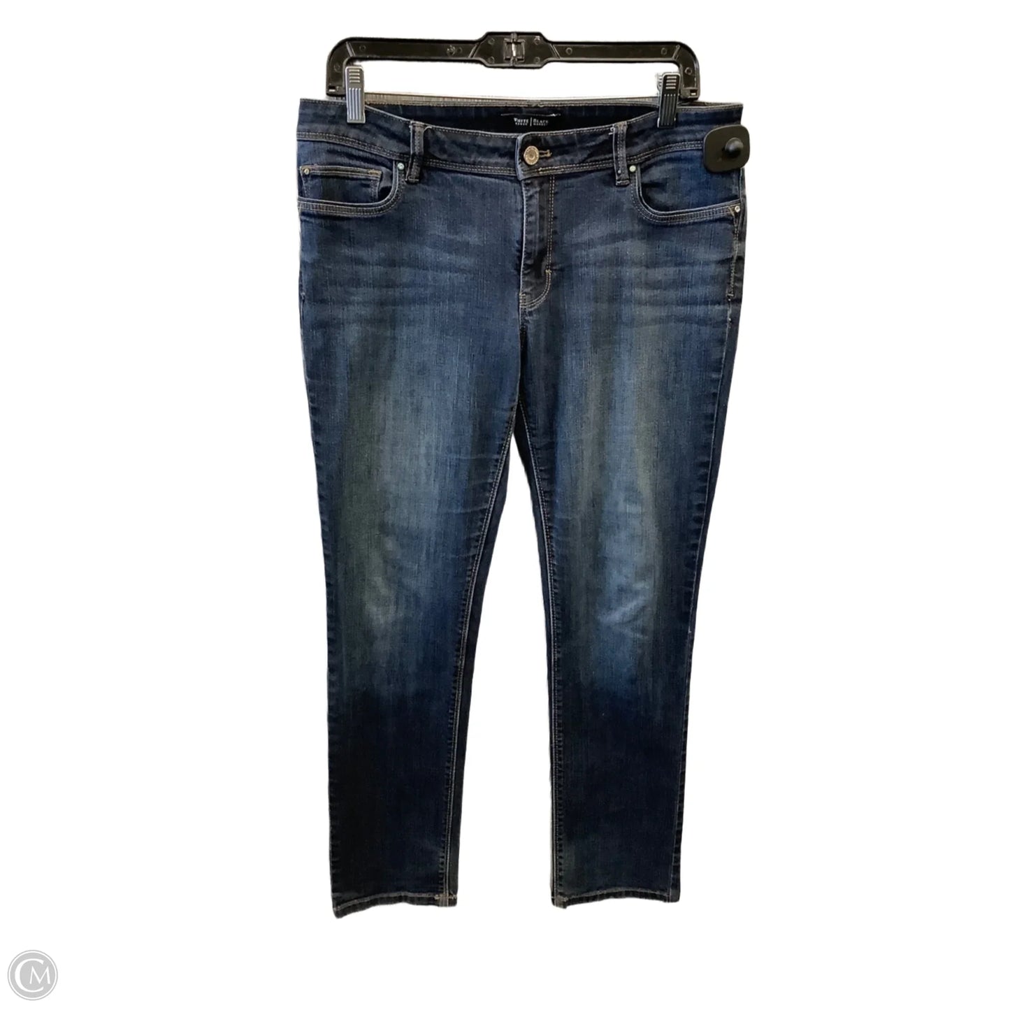 Jeans Straight By White House Black Market In Blue Denim, Size: 8p
