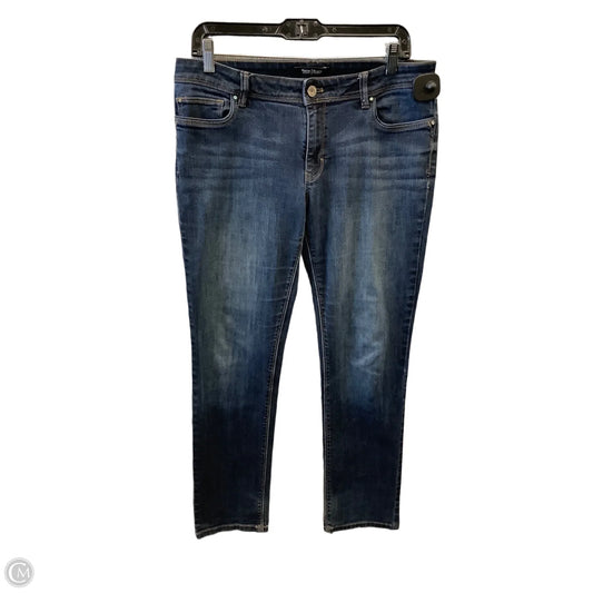 Jeans Straight By White House Black Market In Blue Denim, Size: 8p