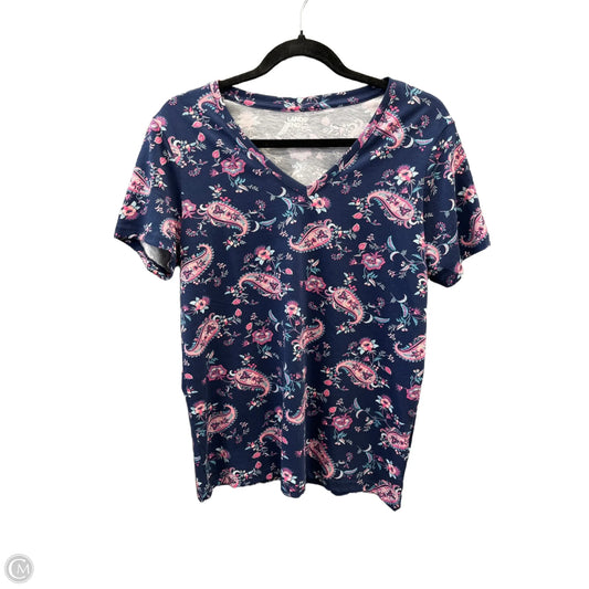 Top Short Sleeve By Lands End In Navy, Size: S