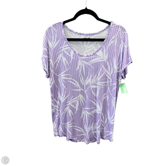 Top Short Sleeve By Lands End In Purple, Size: S