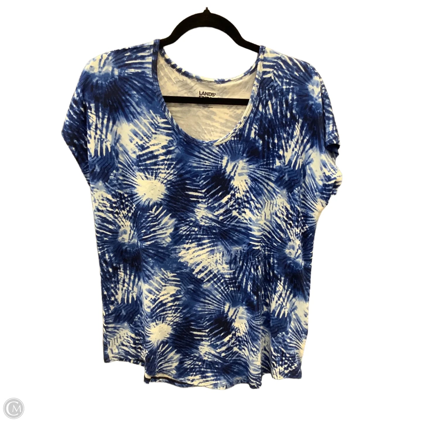 Top Short Sleeve By Lands End In Blue, Size: S