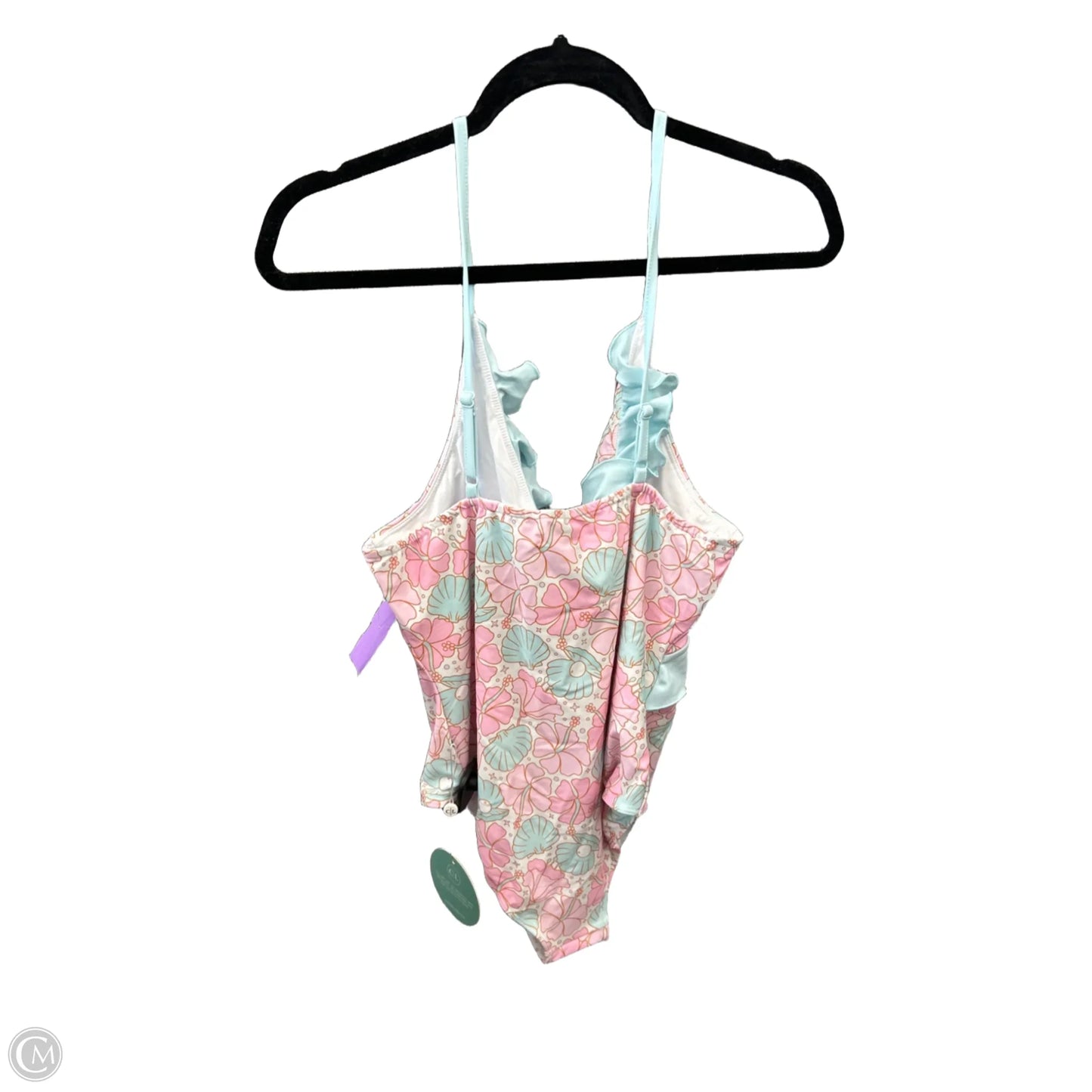 Swimsuit By Clothes Mentor In Blue & Pink, Size: Xl
