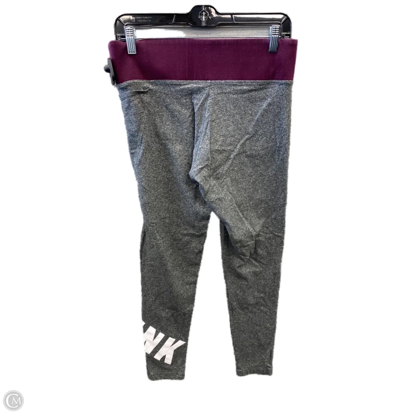 Athletic Leggings By Pink In Grey, Size: L