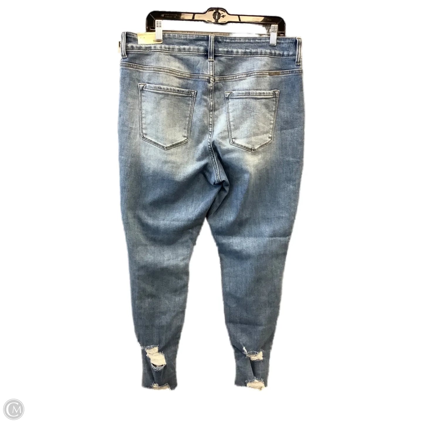 Jeans Skinny By Kancan In Blue Denim, Size: 16