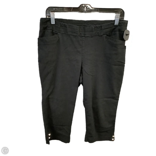 Capris By Briggs In Black, Size: 10