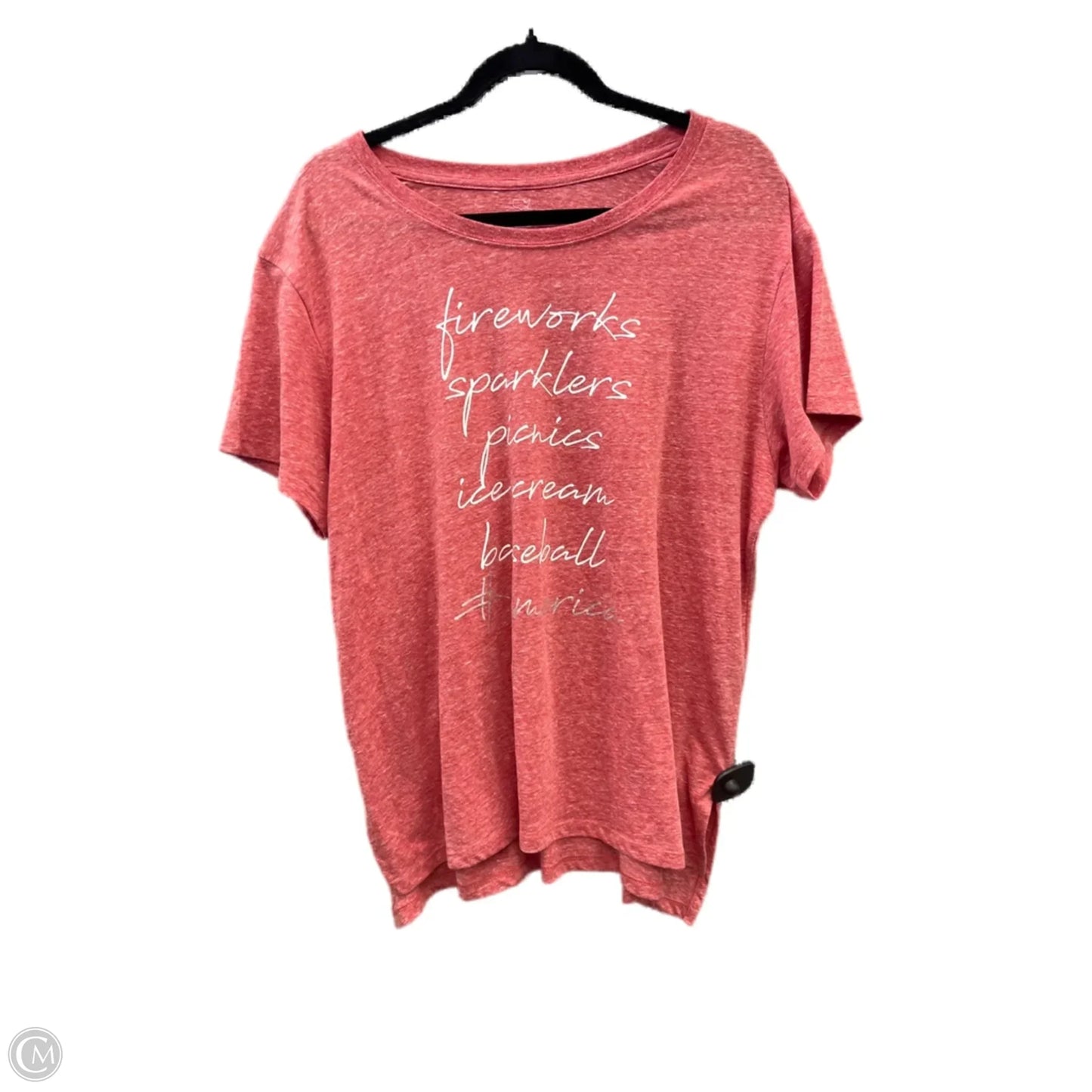 Top Short Sleeve By Clothes Mentor In Red, Size: Xl