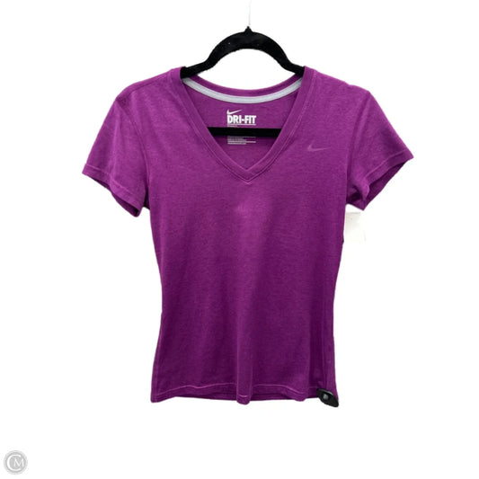 Athletic Top Short Sleeve By Nike Apparel In Purple, Size: Xs