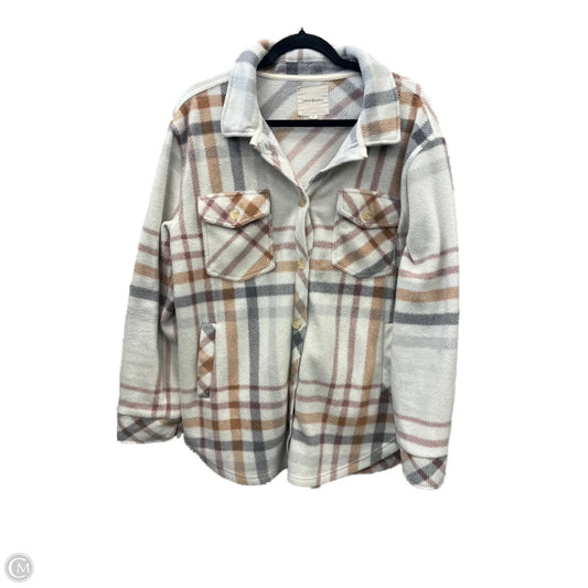 Jacket Shirt By Thread And Supply In Plaid Pattern, Size: L