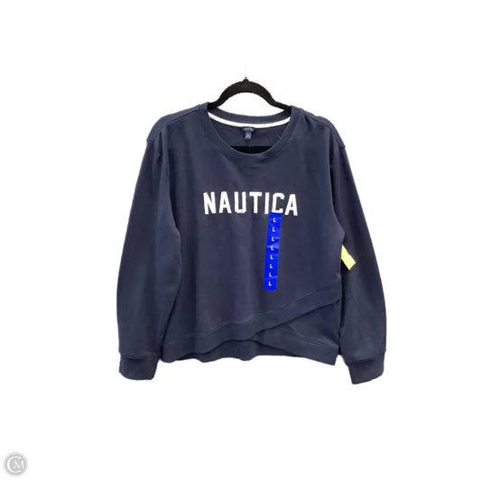 Top Long Sleeve By Nautica In Navy, Size: L