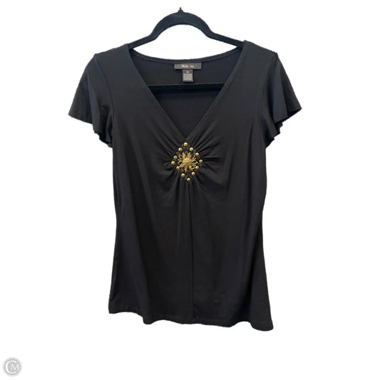Top Short Sleeve By Style And Company In Black, Size: M