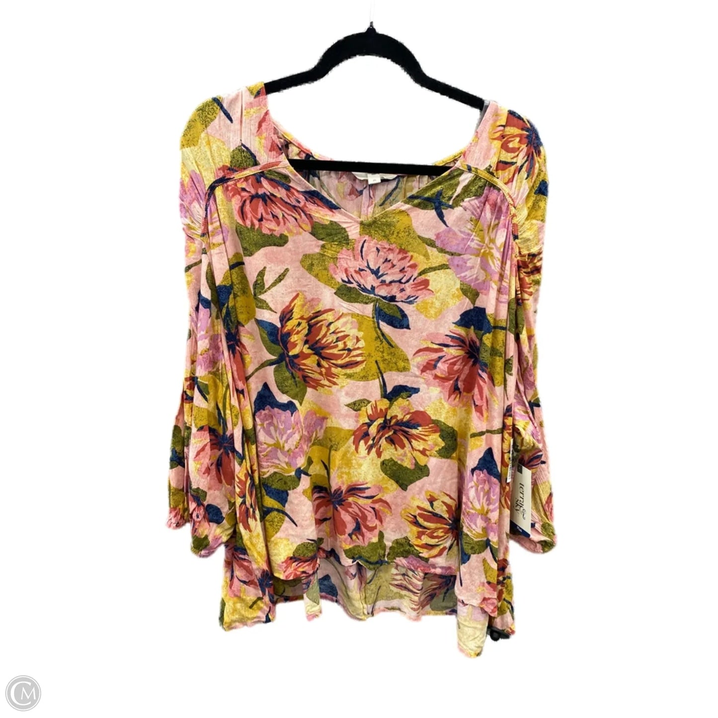 Blouse 3/4 Sleeve By Terra & Sky In Pink, Size: 3x