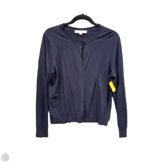 Sweater Cardigan By Loft In Navy, Size: L