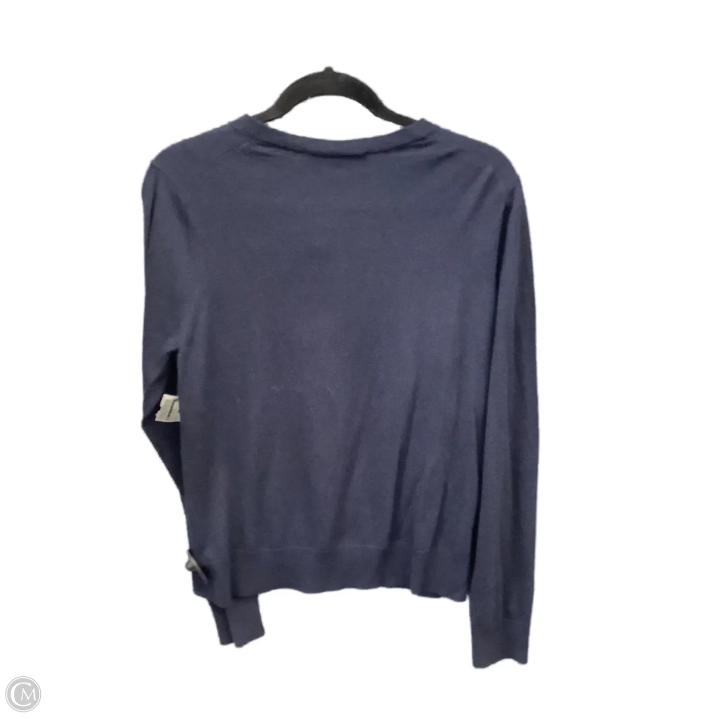 Sweater Cardigan By Loft In Navy, Size: L