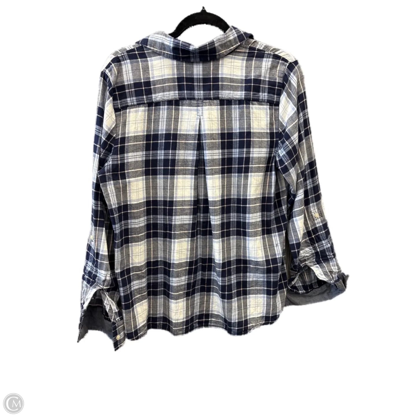 Top Long Sleeve By Tommy Hilfiger In Blue, Size: L