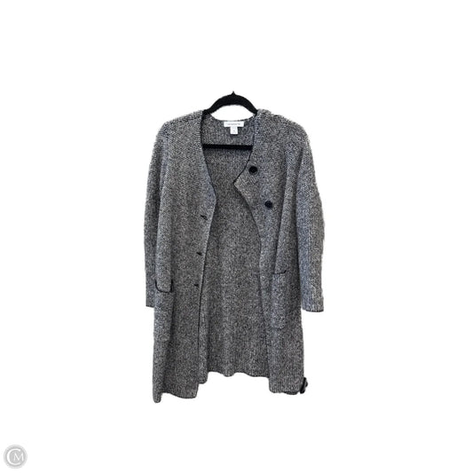 Sweater Cardigan By Liz Claiborne In Grey, Size: M