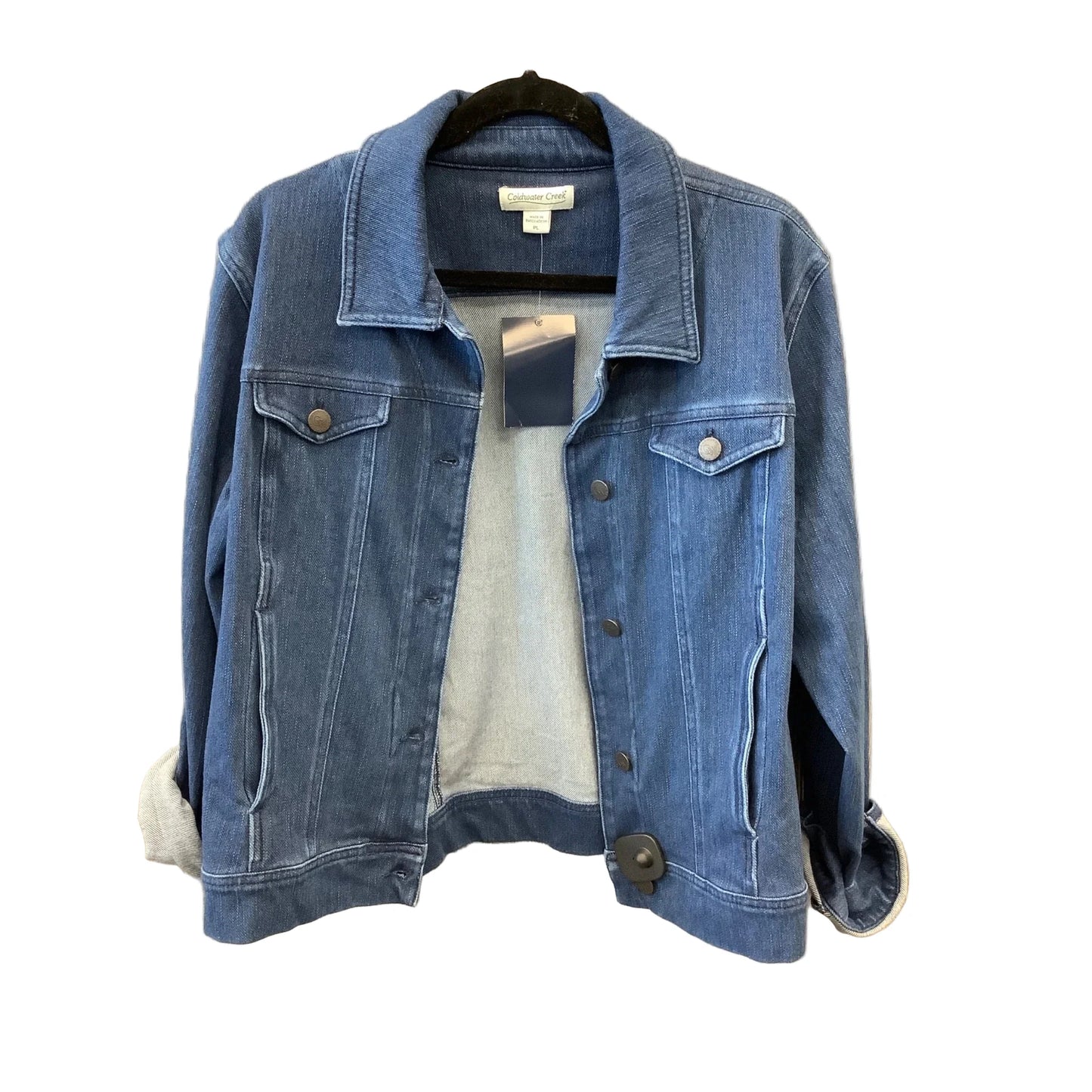 Jacket Denim By Coldwater Creek In Blue Denim, Size: Lp