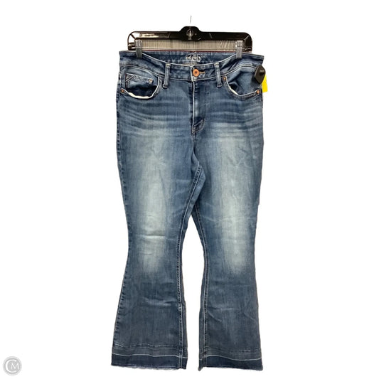 Jeans Flared By Edgely In Blue Denim, Size: 14