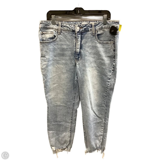 Jeans Cropped By Time And Tru In Blue Denim, Size: 14