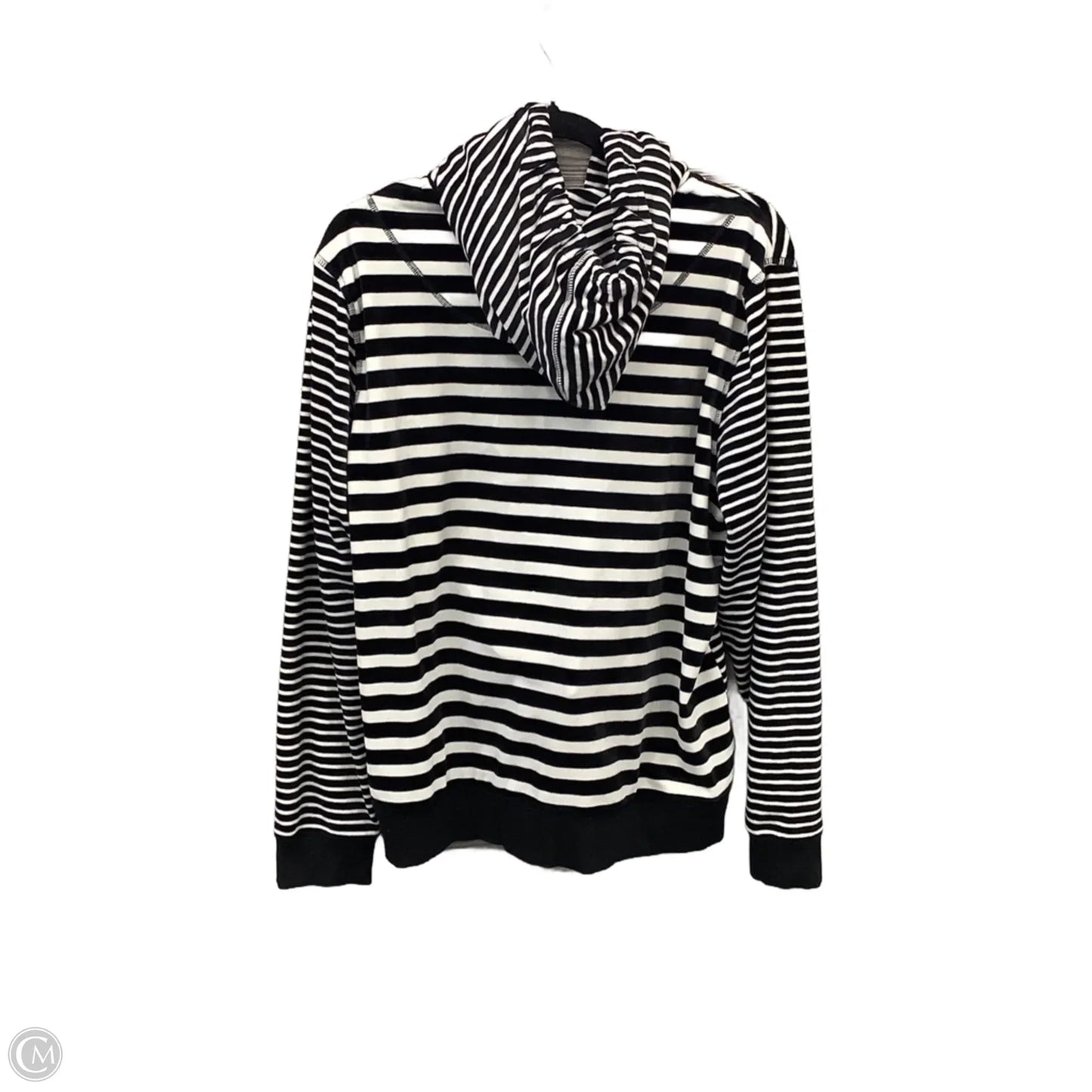 Sweatshirt Hoodie By Calvin Klein Performance In Black & White, Size: Xl