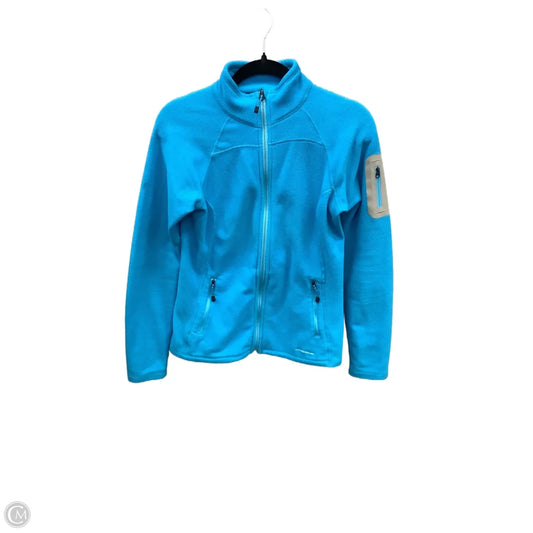 Jacket Fleece By Eddie Bauer In Blue, Size: S