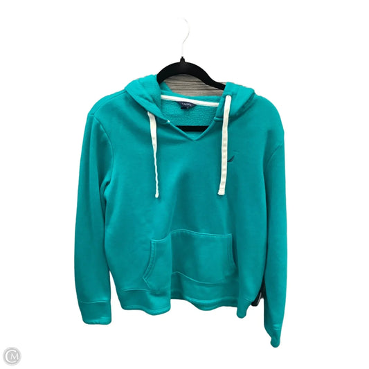 Sweatshirt Hoodie By Nautica In Teal, Size: S