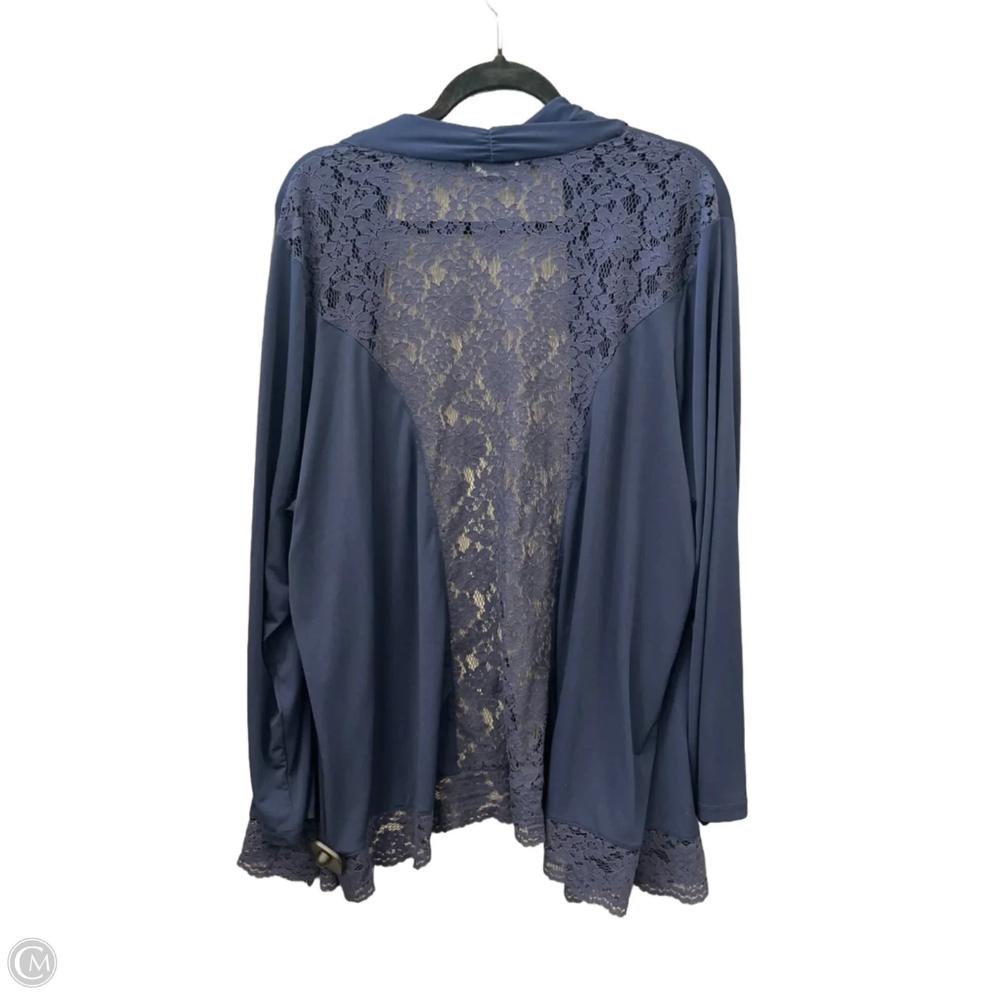 Cardigan By Susan Graver In Navy, Size: 3x