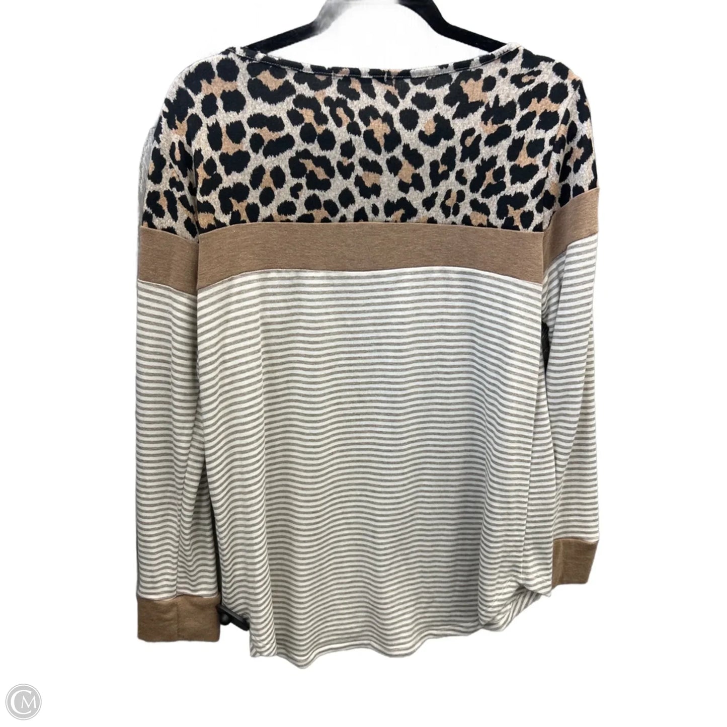 Top Long Sleeve By Staccato In Animal Print, Size: L