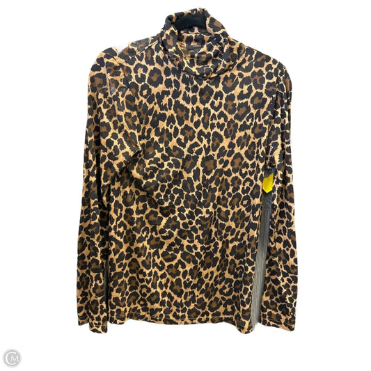 Top Long Sleeve By J. Crew In Animal Print, Size: L