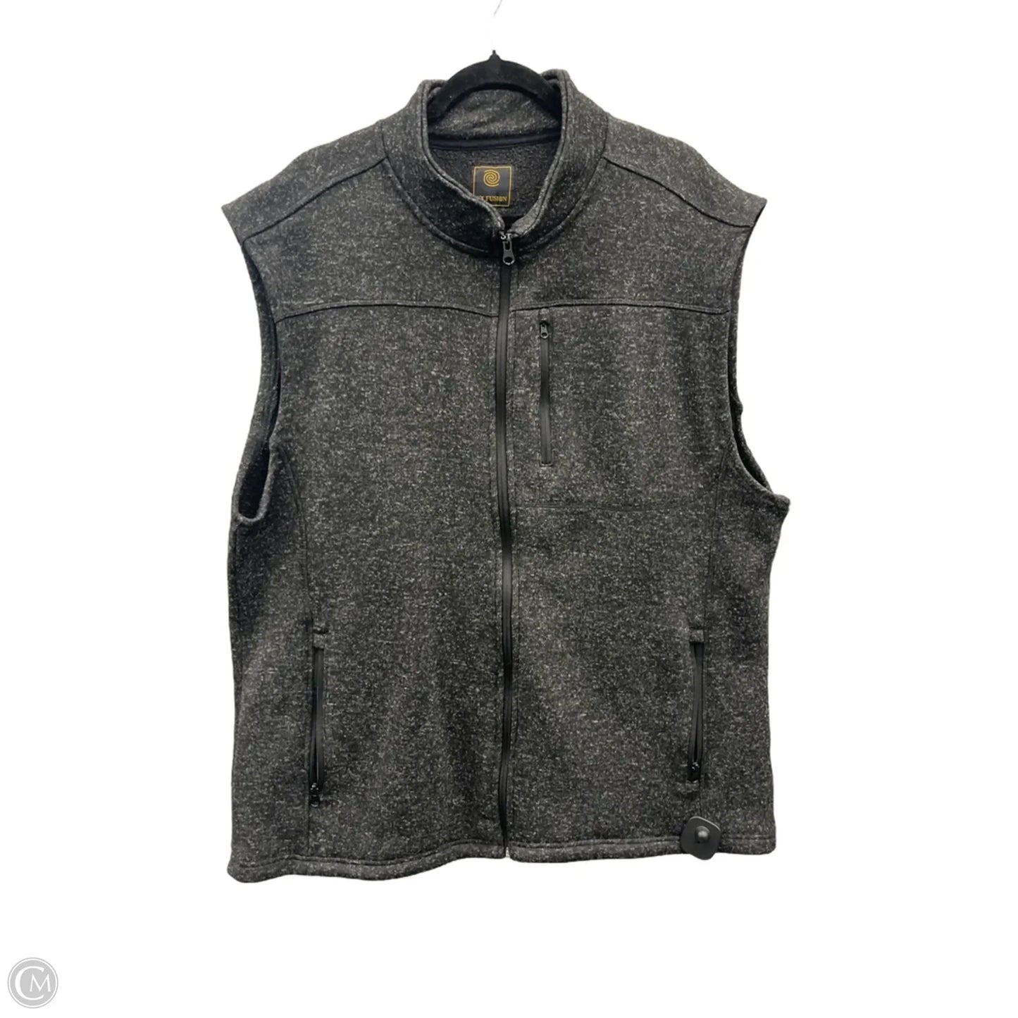 Vest Fleece By Clothes Mentor In Grey, Size: 4x