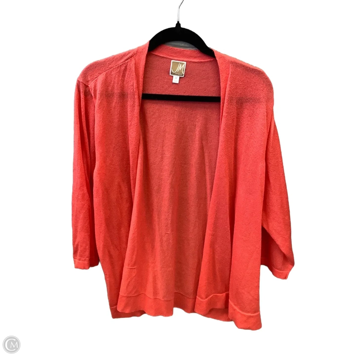 Cardigan By Jm Collections In Coral, Size: 2x