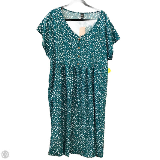 Dress Casual Maxi By Emery Rose In Teal, Size: 1x