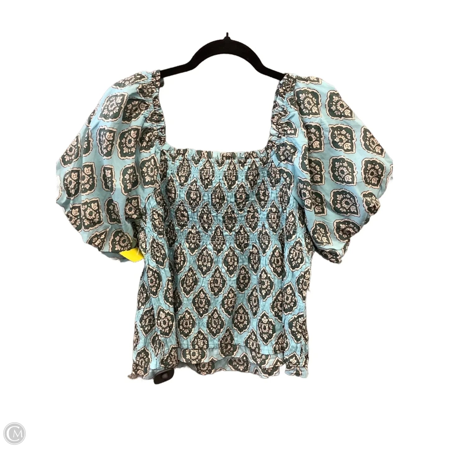 Top Short Sleeve By Maurices In Blue & Green, Size: Xxl