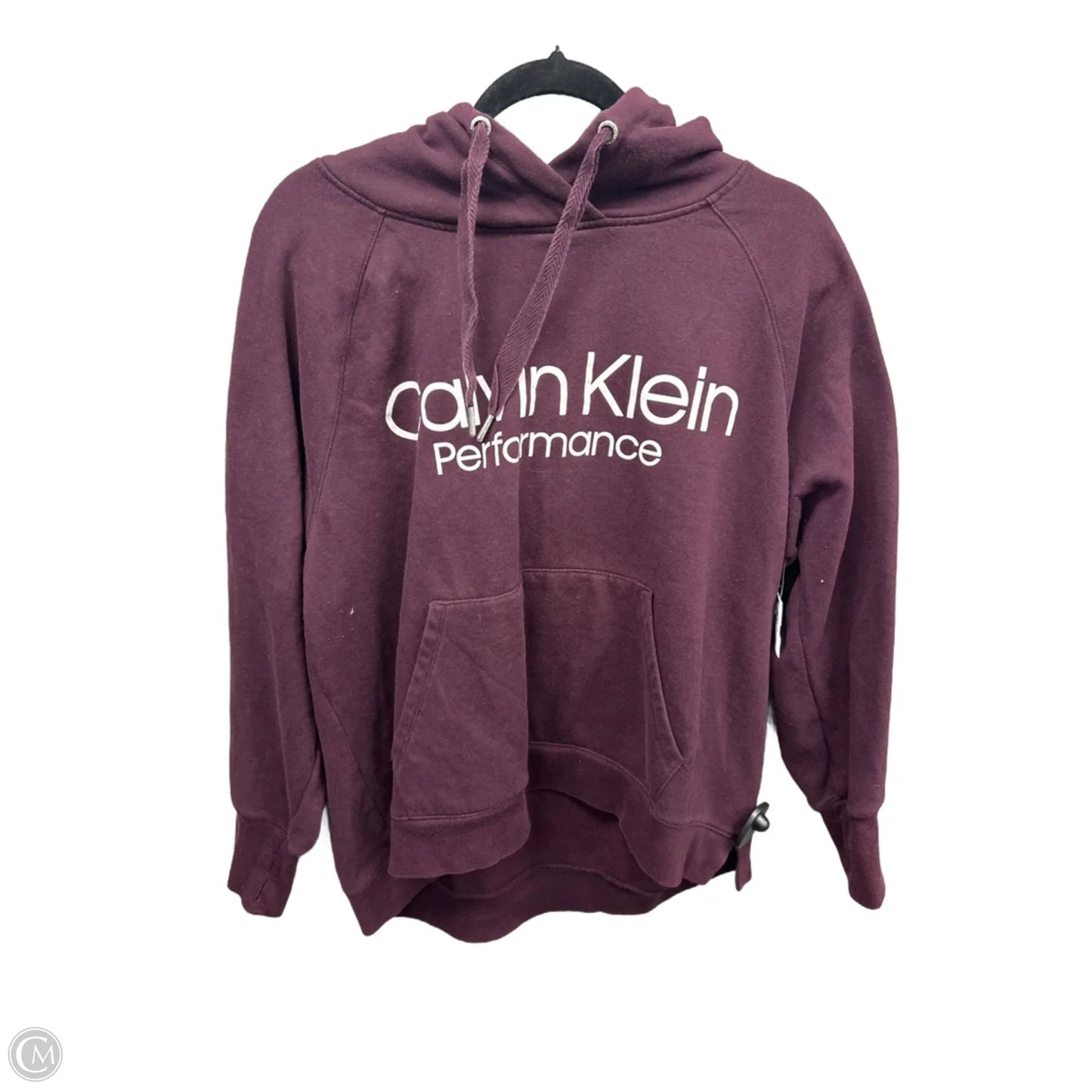 Sweatshirt Hoodie By Calvin Klein Performance In Maroon, Size: 2x