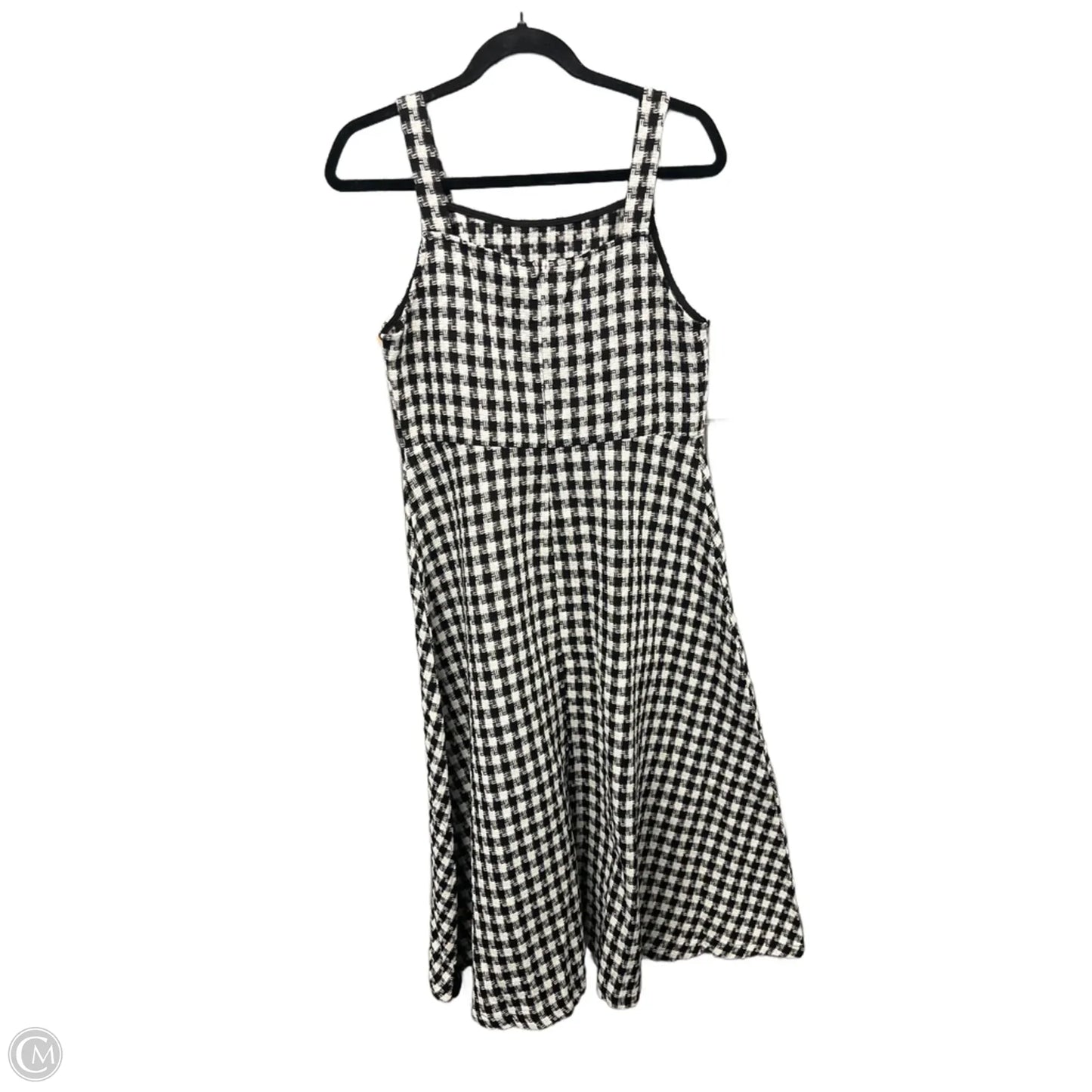 Dress Casual Midi By Dazy In Black & White, Size: L