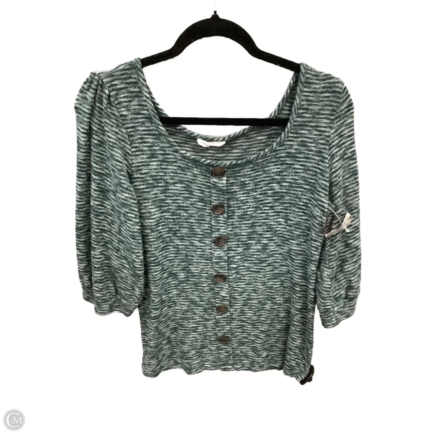 Top 3/4 Sleeve By Final Touch In Green, Size: M