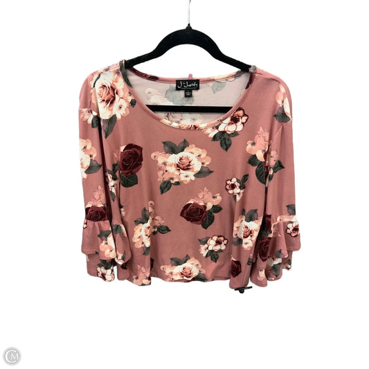 Top 3/4 Sleeve By J For Justify In Pink, Size: L
