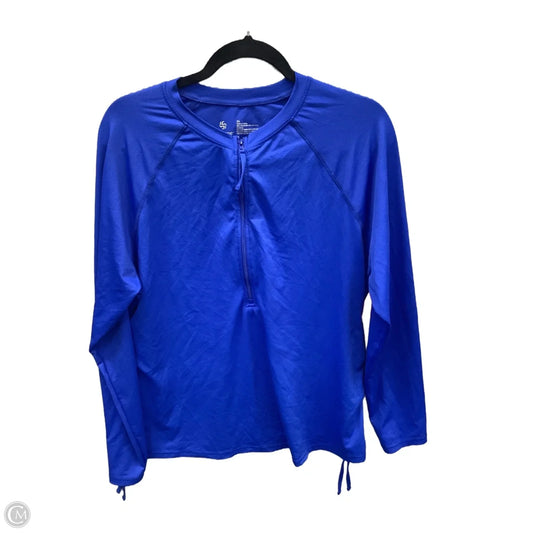 Athletic Top Long Sleeve Crewneck By Clothes Mentor In Blue, Size: 2x