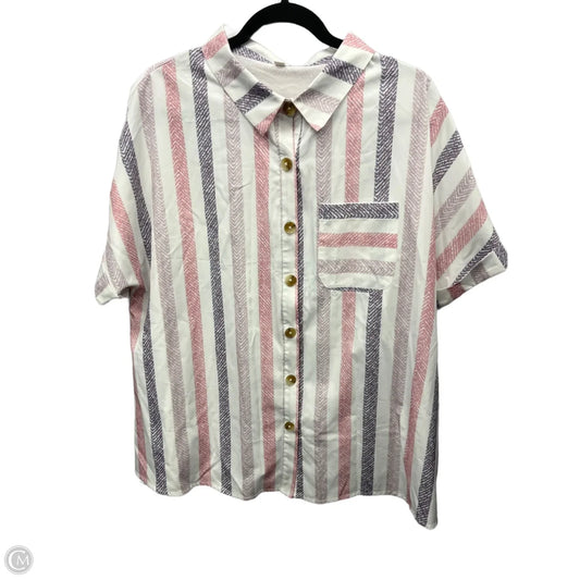 Top Short Sleeve By Clothes Mentor In White, Size: Xxl