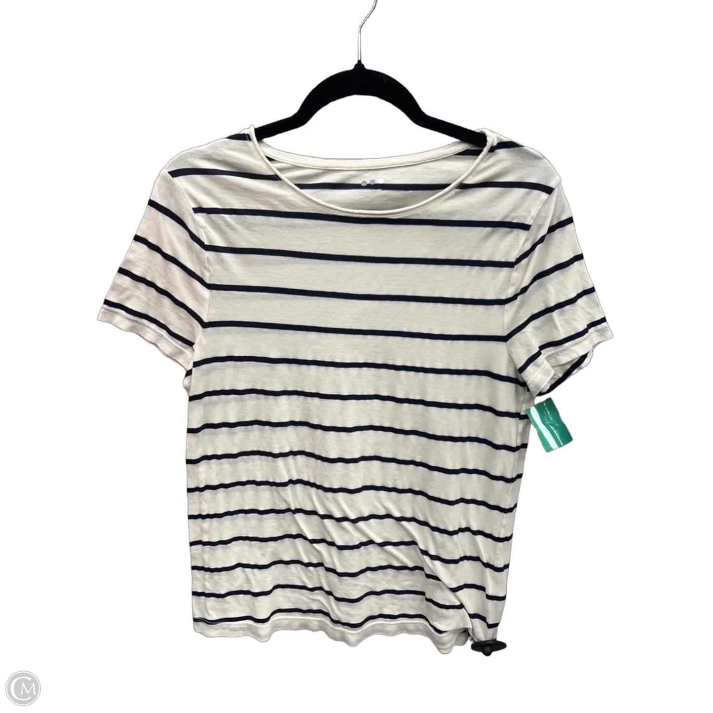 Top Short Sleeve By Three Dots In White, Size: L