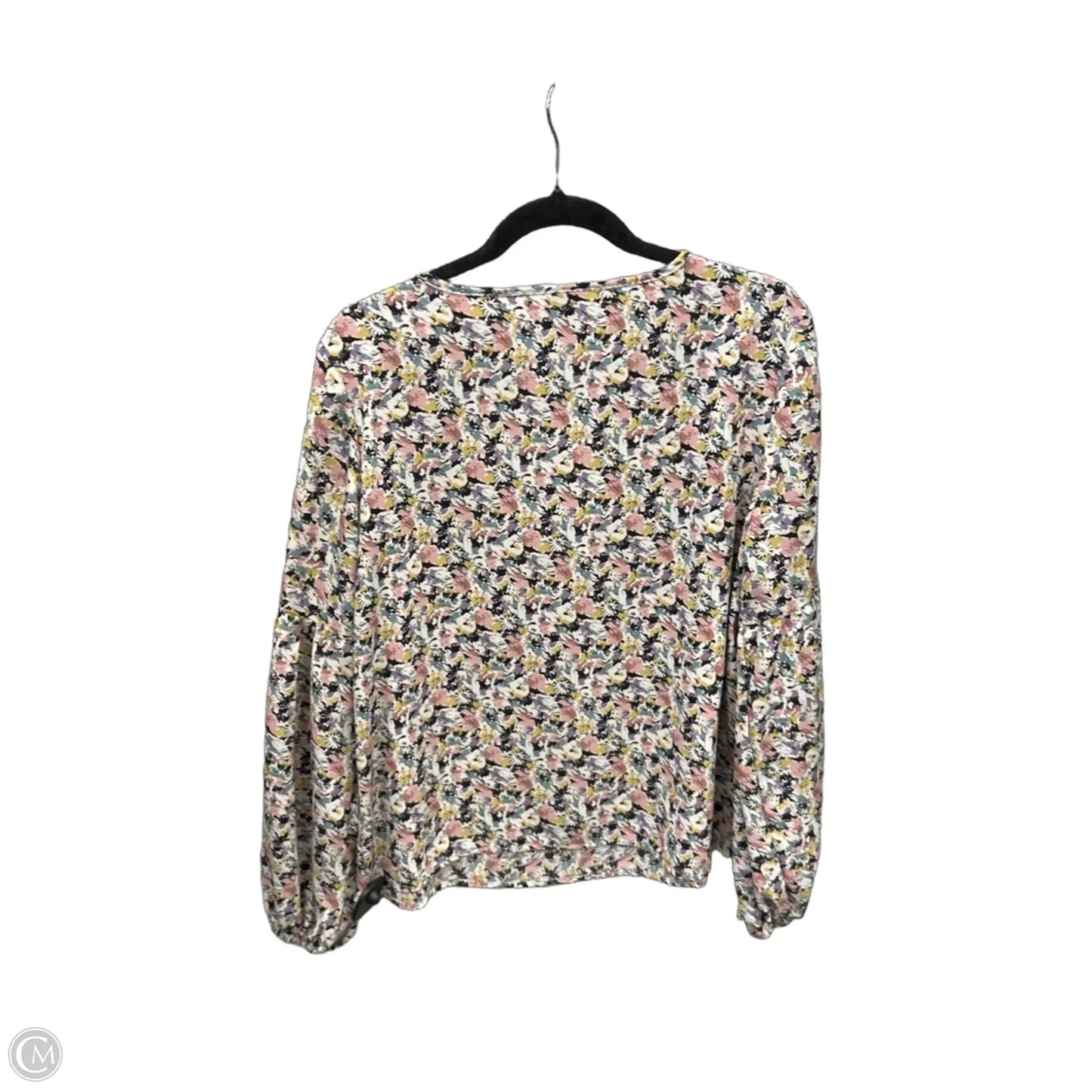 Top Long Sleeve By Shein In Floral Print, Size: L