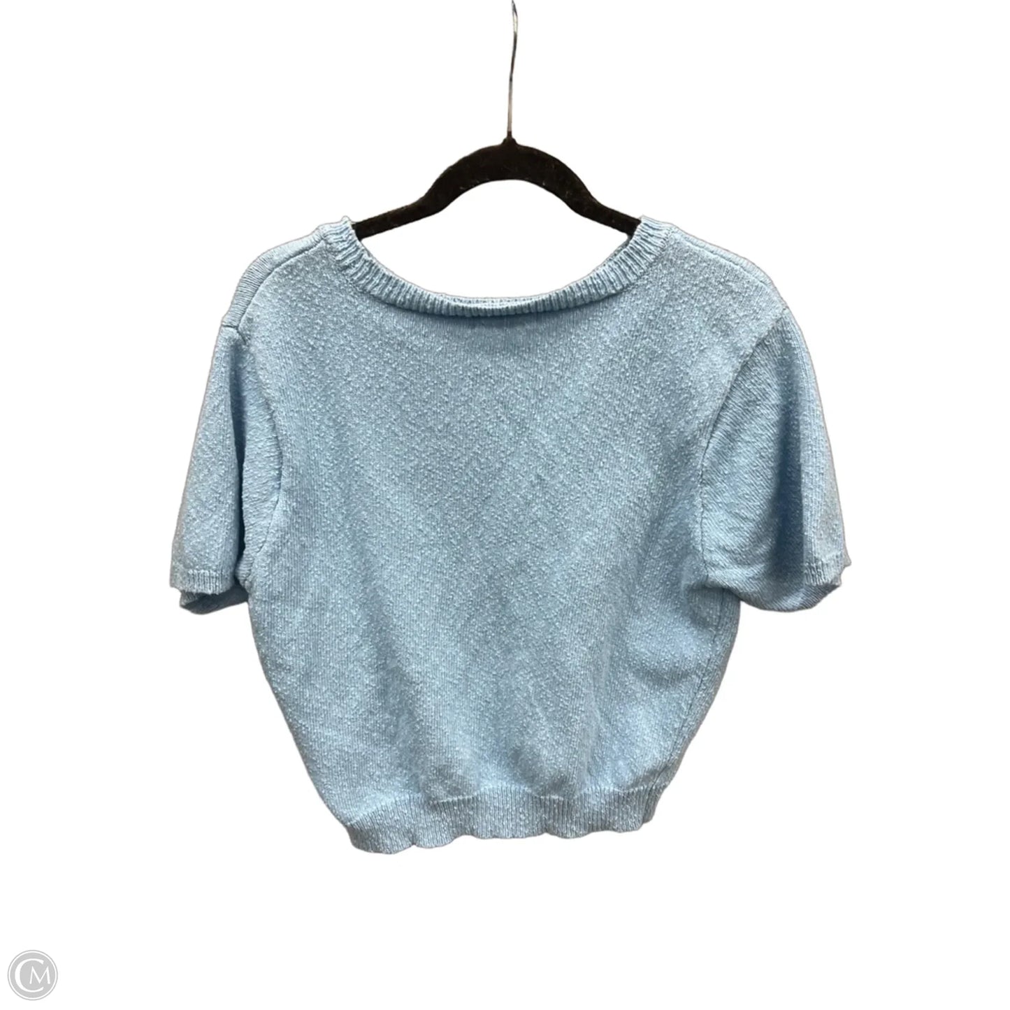 Sweater Short Sleeve By By Together In Blue, Size: L