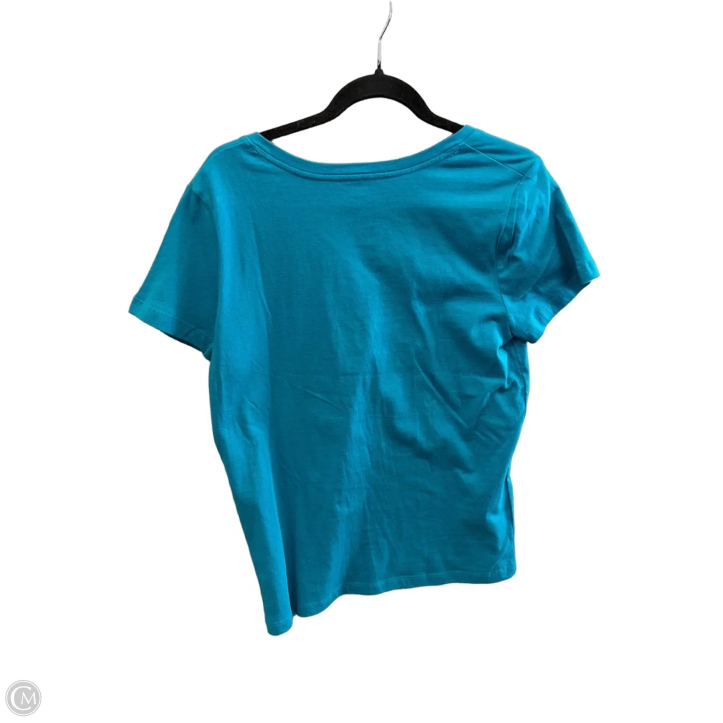 Top Short Sleeve Basic By Time And Tru In Teal, Size: M