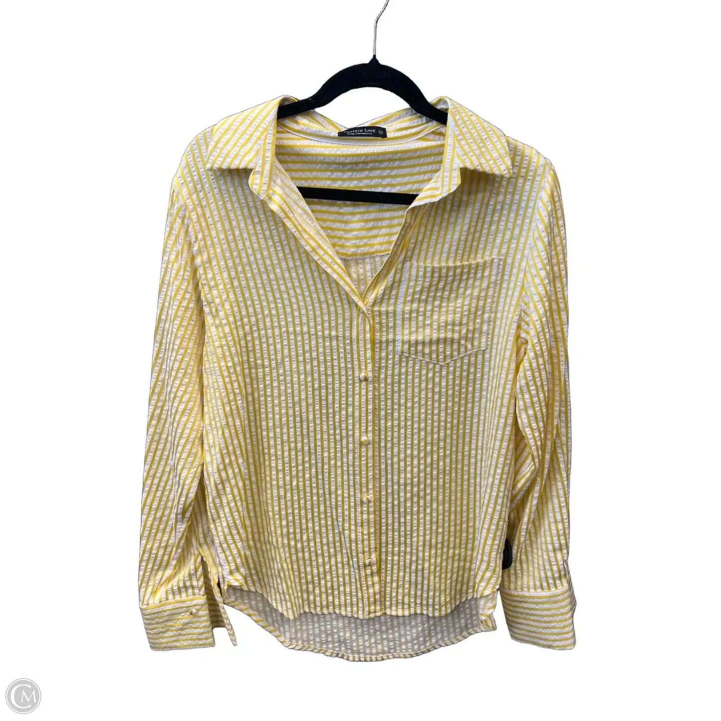Top Long Sleeve By Clothes Mentor In Yellow, Size: M