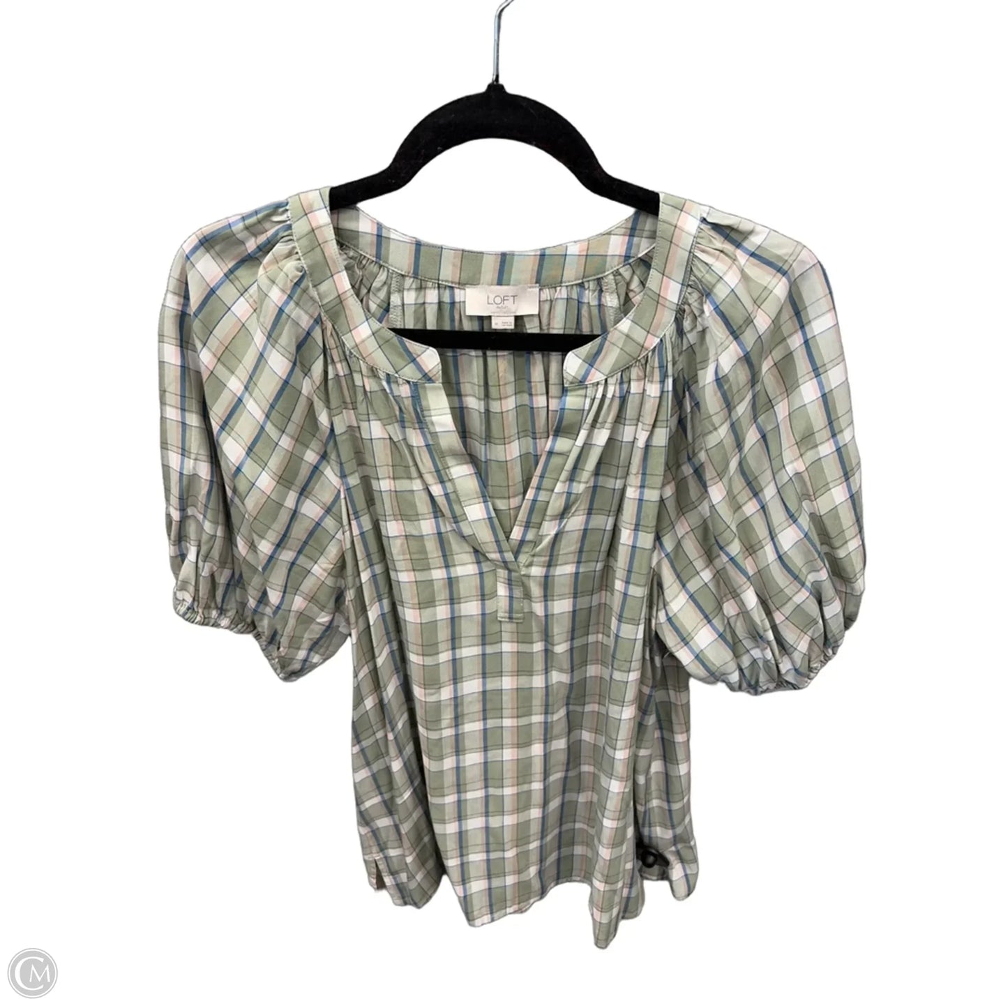 Top Short Sleeve By Loft In Green, Size: Medium
