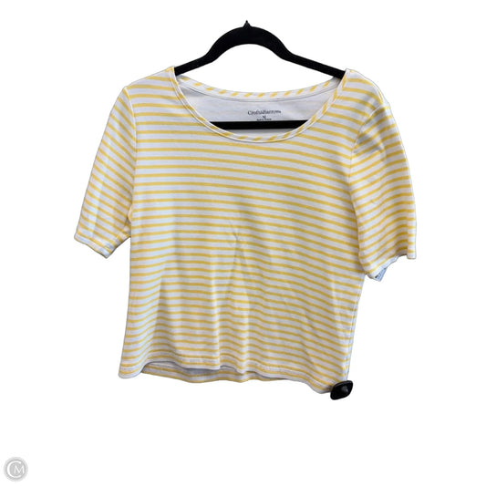 Top Short Sleeve By Croft And Barrow In Yellow, Size: M
