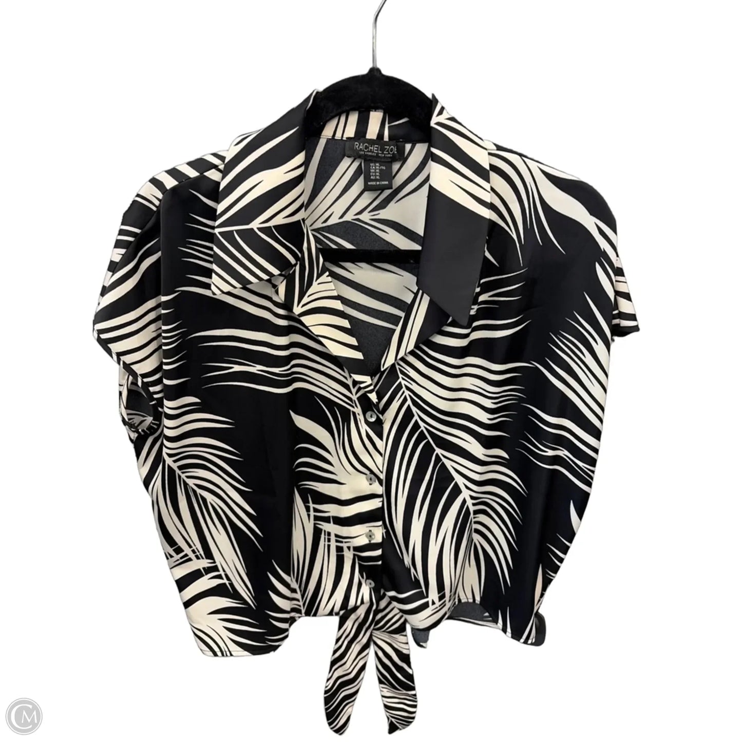 Top Short Sleeve By Rachel Zoe In Black, Size: Xl