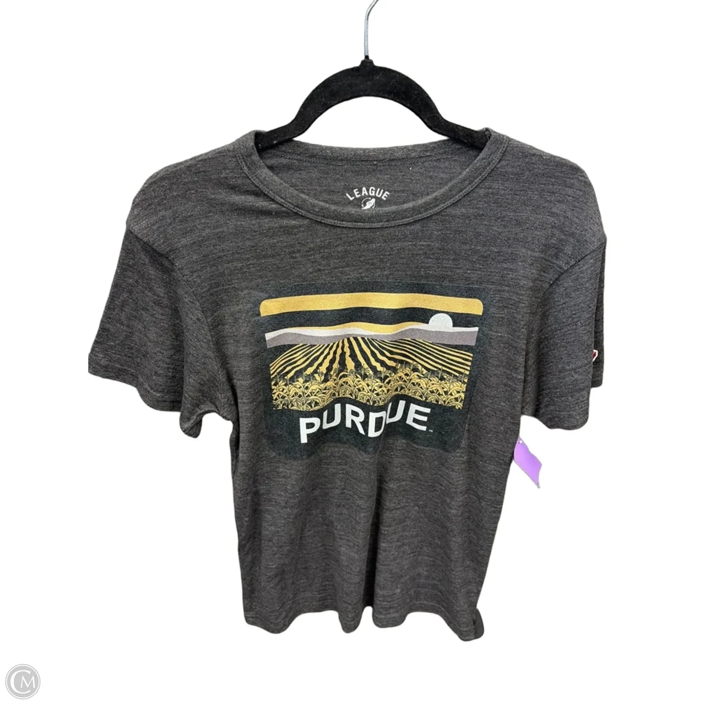 Top Short Sleeve By Cme In Grey, Size: S