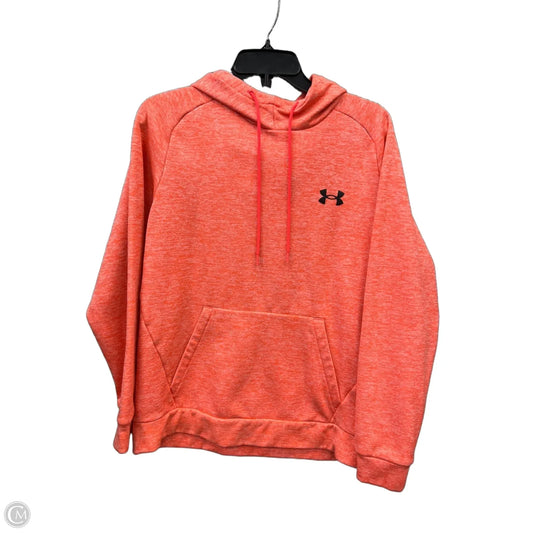 Athletic Sweatshirt Hoodie By Under Armour In Orange, Size: M
