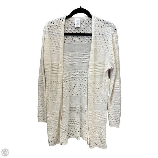 Sweater Cardigan By Time And Tru In Cream, Size: L