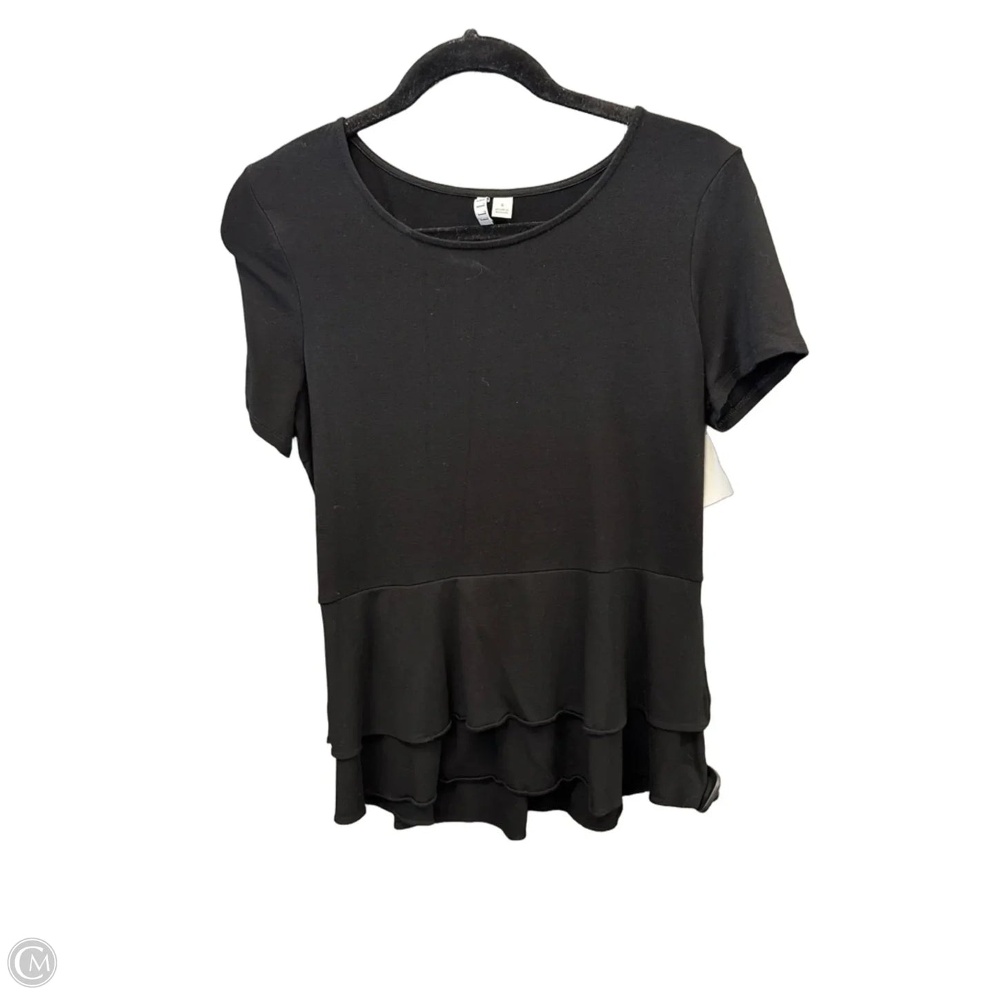 Top Short Sleeve By Elle In Black, Size: S